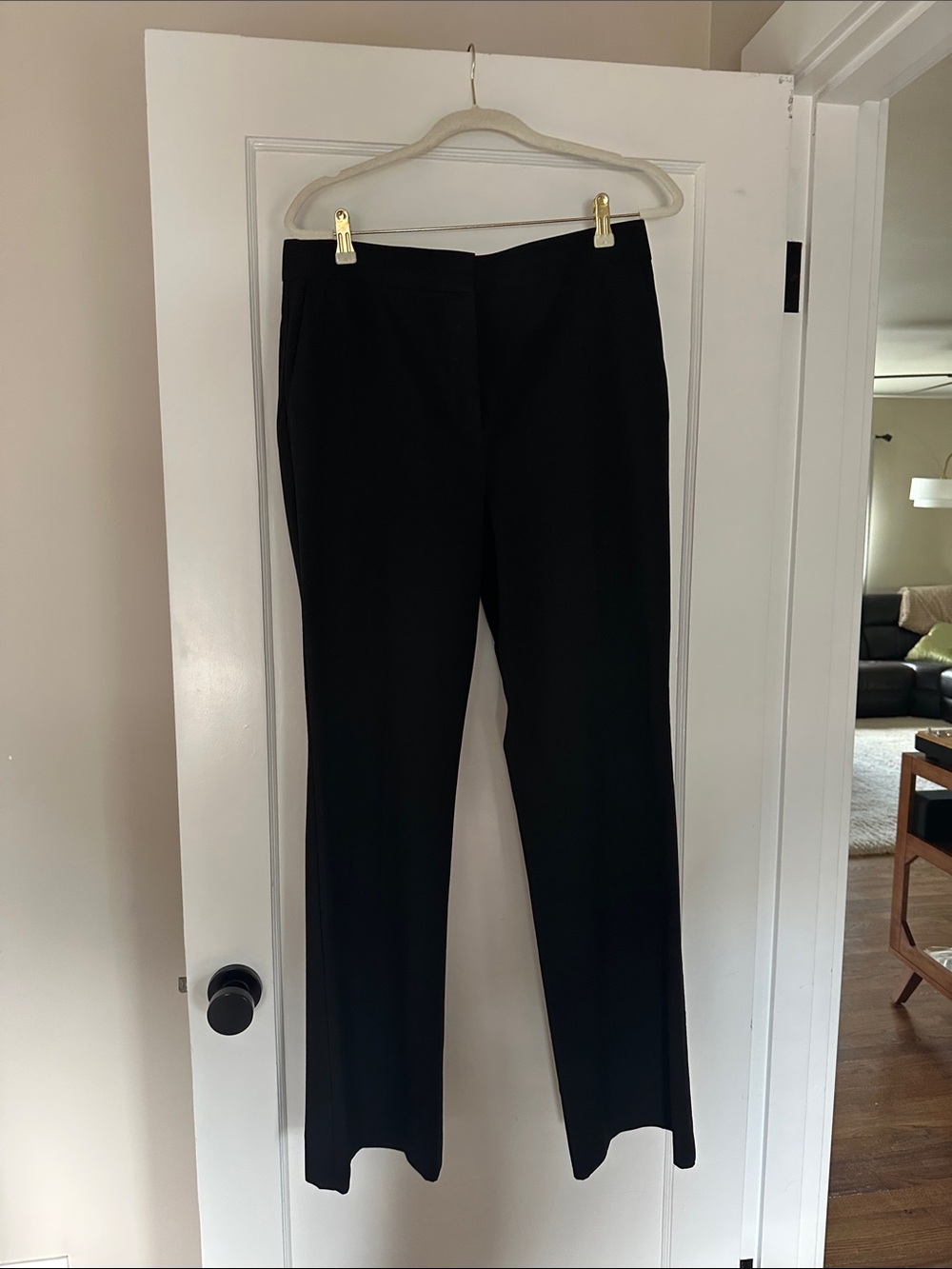 LOFT Black Women's Straight-Leg Trousers